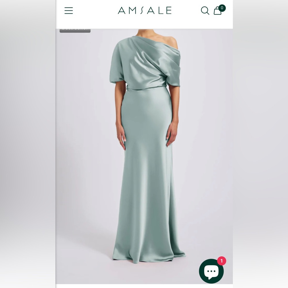 Amsale BHLDN the slouch gown jade color size 10 mother of the bride